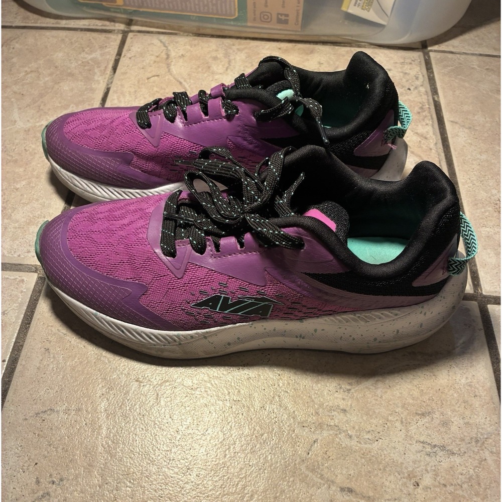 Avia Storm Womens Size 6.5 FMSDF22 Purple Lace Up Lightweight Mesh Running Shoes